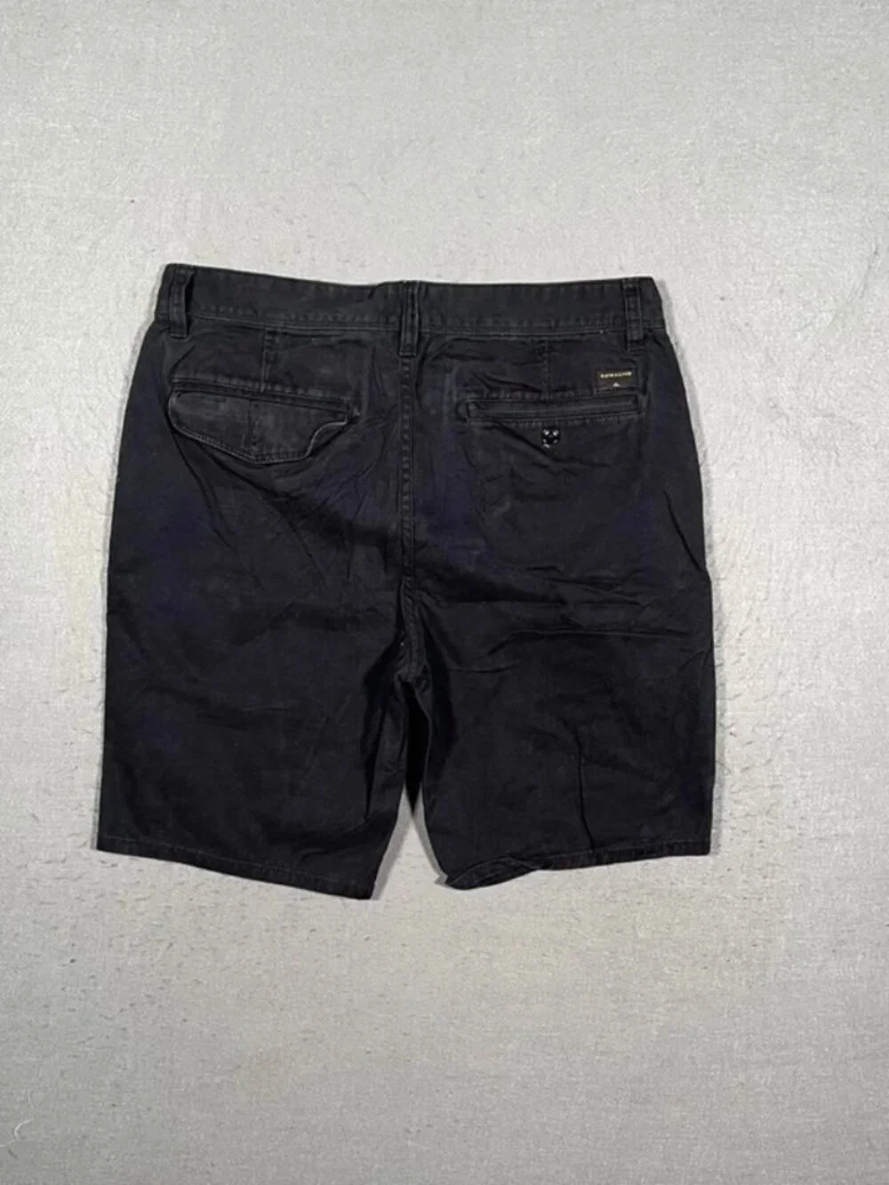 Quiksilver Black Chino Shorts Cotton Surf Skate W33 I9